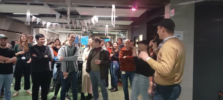 Sebastian Haesler gave a speech